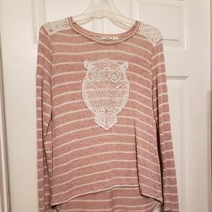 Light pink owl sweater